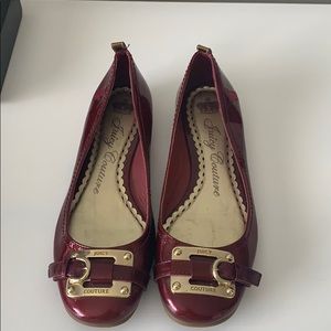 Red Patent Juicy Couture Flats Size 6.5